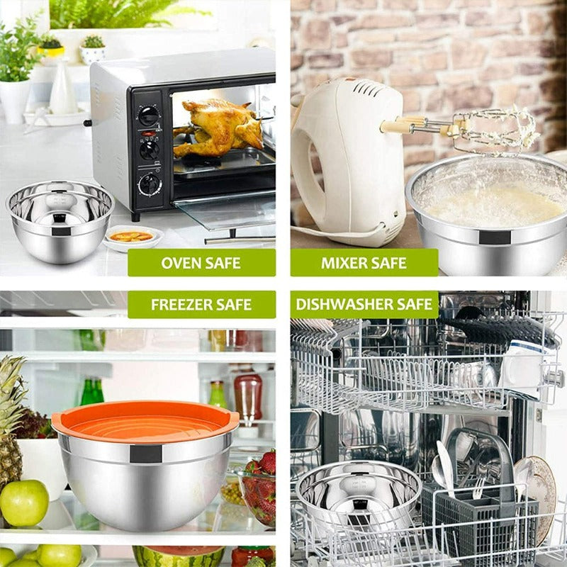 Set of 5 Mixing Bowls with Lids