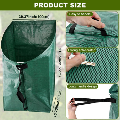 Collapsible Garden Leaf Collector - 200L Reusable Yard Waste Bag