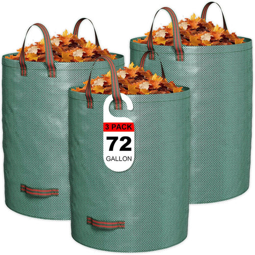 32 Gallon Reusable Yard Waste Bags – 3 Pack with Reinforced Handles