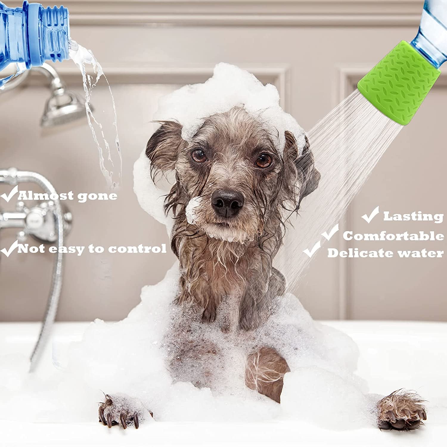 Silicone Dogs Shower Sprayer Head Attachment