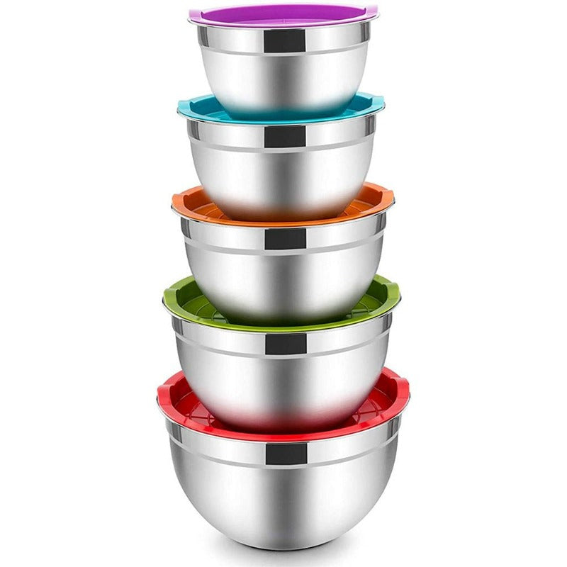 Set of 5 Mixing Bowls with Lids